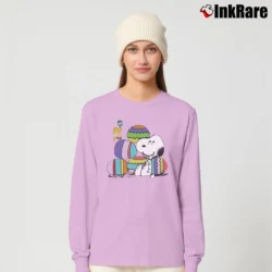 Women’s Snoopy Happy Easter Eggs Peanuts Long-Sleeve Top in light pink | Sleek, Versatile, All-Season