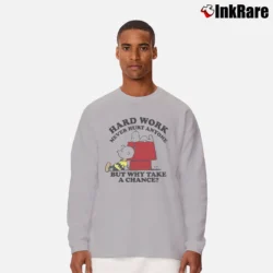 Men’s Snoopy Hard Work Never Hurt Anyone But Why Take A Chance Long-Sleeve Shirt in sport grey | Sleek, Lightweight, Year-Round Wear