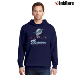 Men’s Snoopy Heartbeat Miami Dolphins AFC East Champion Pullover Hoodie in navy | Cozy, Durable, Modern Fit