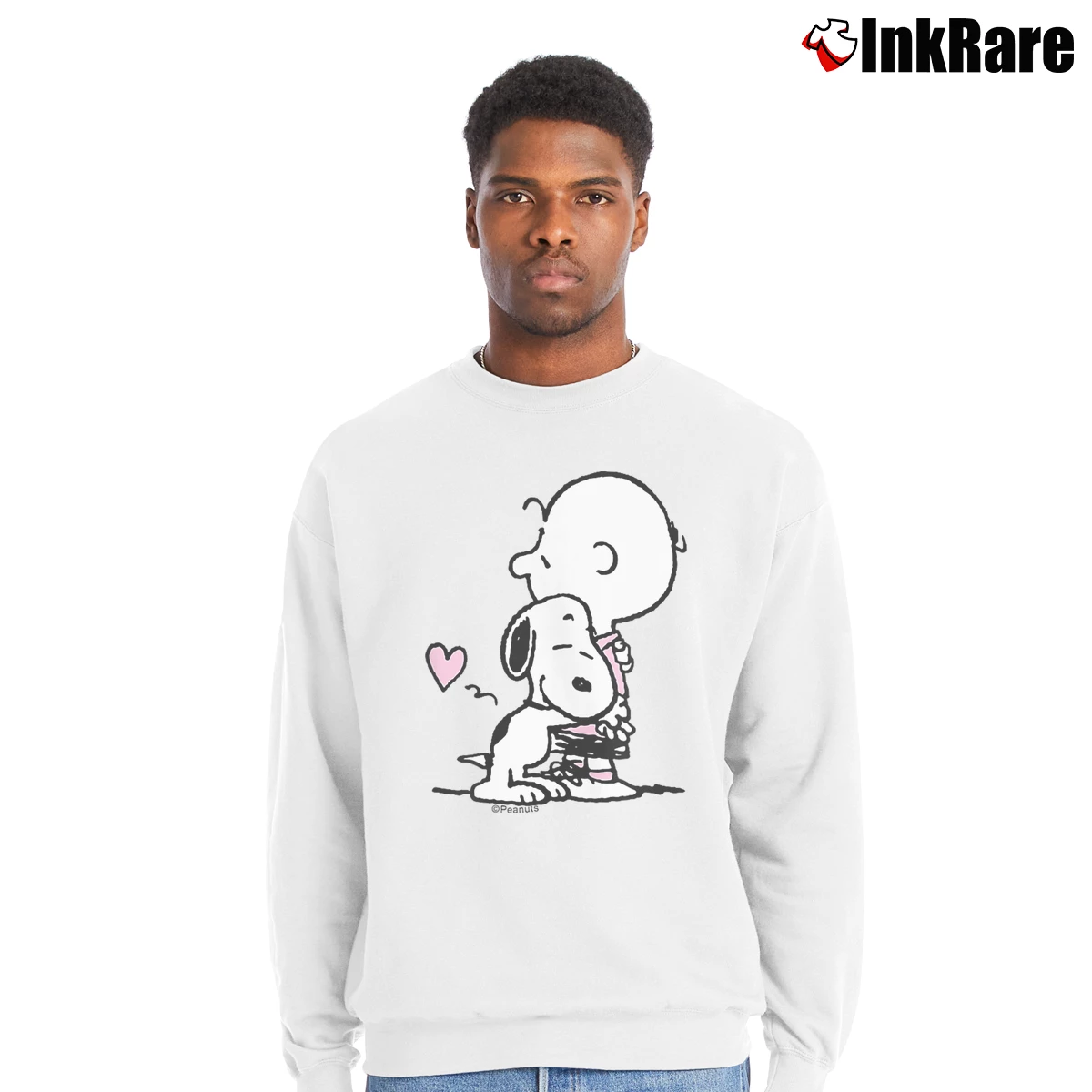 Snoopy Hug Charlie Brown Men’s Crewneck Sweatshirt in white – Soft & Durable Men’s Snoopy Hug Charlie Brown Crewneck Sweatshirt in white | Cozy Fabric, Clean Style