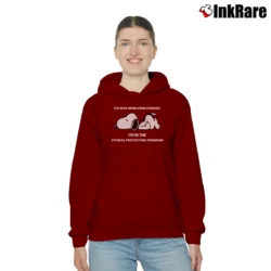 Women’s Snoopy I'm In The Fitness Protection Program Cozy Hoodie in maroon | Warm, Structured, Stylish