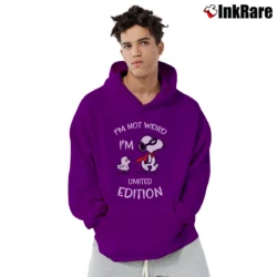 Men’s Snoopy I'm Not Weird I'm Limited Edition Pullover Hoodie in purple | Cozy, Durable, Modern Fit