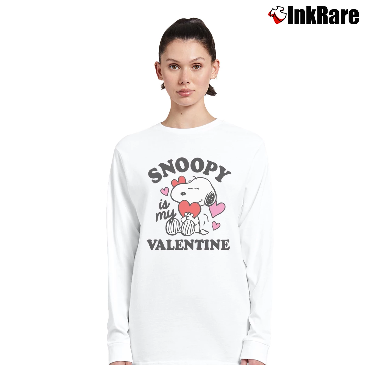 Snoopy Is My Valentine Women’s Long-Sleeve Top in white – Effortless Layer Women’s Snoopy Is My Valentine Long-Sleeve Top in white | Sleek, Versatile, All-Season