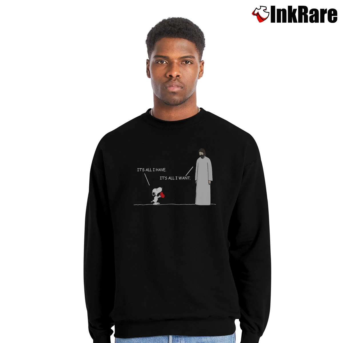Snoopy Its All I Have Its All I Want Men’s Crewneck Sweatshirt in black – Soft & Durable Men’s Snoopy Its All I Have Its All I Want Crewneck Sweatshirt in black | Cozy Fabric, Clean Style