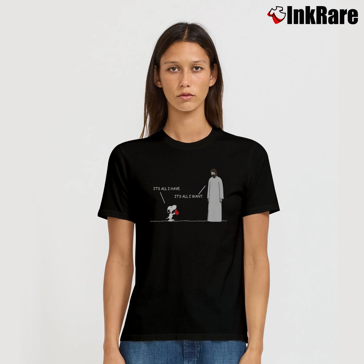 Snoopy Its All I Have Its All I Want Women’s Tee in black – Effortless Style Women’s Snoopy Its All I Have Its All I Want T-Shirt in black | Soft, Flattering Fit