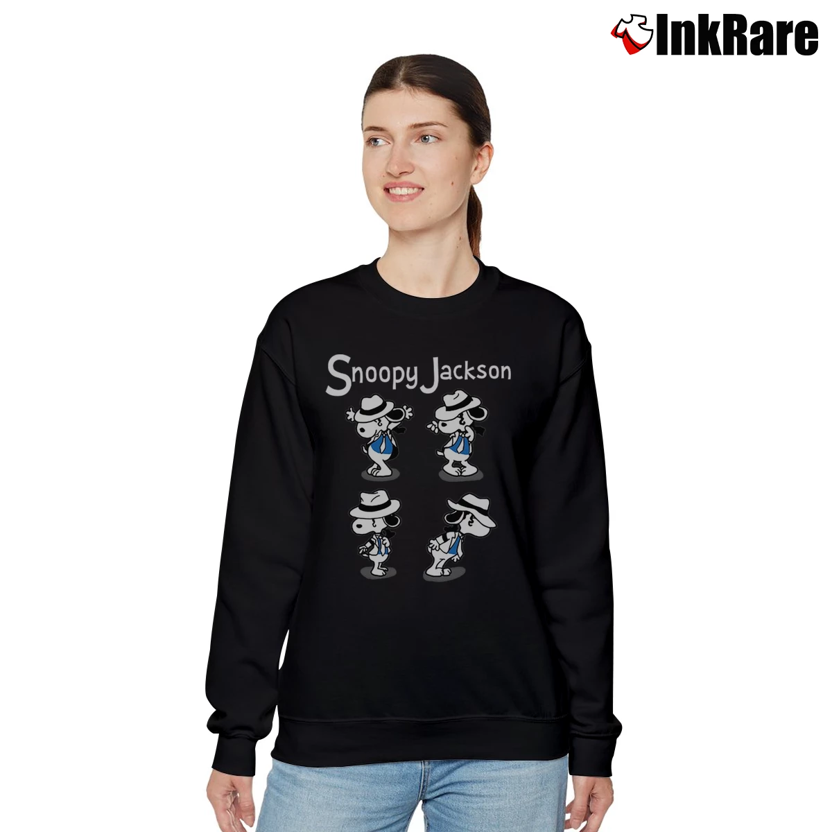 Women’s Snoopy Jackson Relaxed Sweatshirt in black | Soft, Laid-Back Vibe
