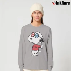 Women’s Snoopy Joe Cool 4th Of July Independence Day Long-Sleeve Top in sport grey | Sleek, Versatile, All-Season