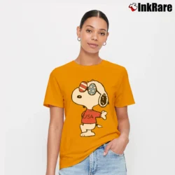 Women’s Snoopy Joe Cool 4th Of July Independence Day Signature T-Shirt in orange | Soft, Flattering Fit