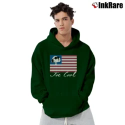 Men’s Snoopy Joe Cool American Flag Pullover Hoodie in forest green | Cozy, Durable, Modern Fit
