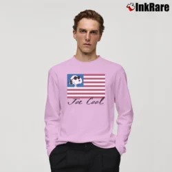 Men’s Snoopy Joe Cool American Flag Long-Sleeve Shirt in light pink | Sleek, Lightweight, Year-Round Wear