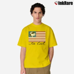 Men’s Snoopy Joe Cool American Flag Classic T-Shirt in yellow | Soft, Breathable Everyday Wear