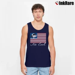 Men’s Snoopy Joe Cool American Flag Tank Top in navy | Breathable, Active-Friendly Design