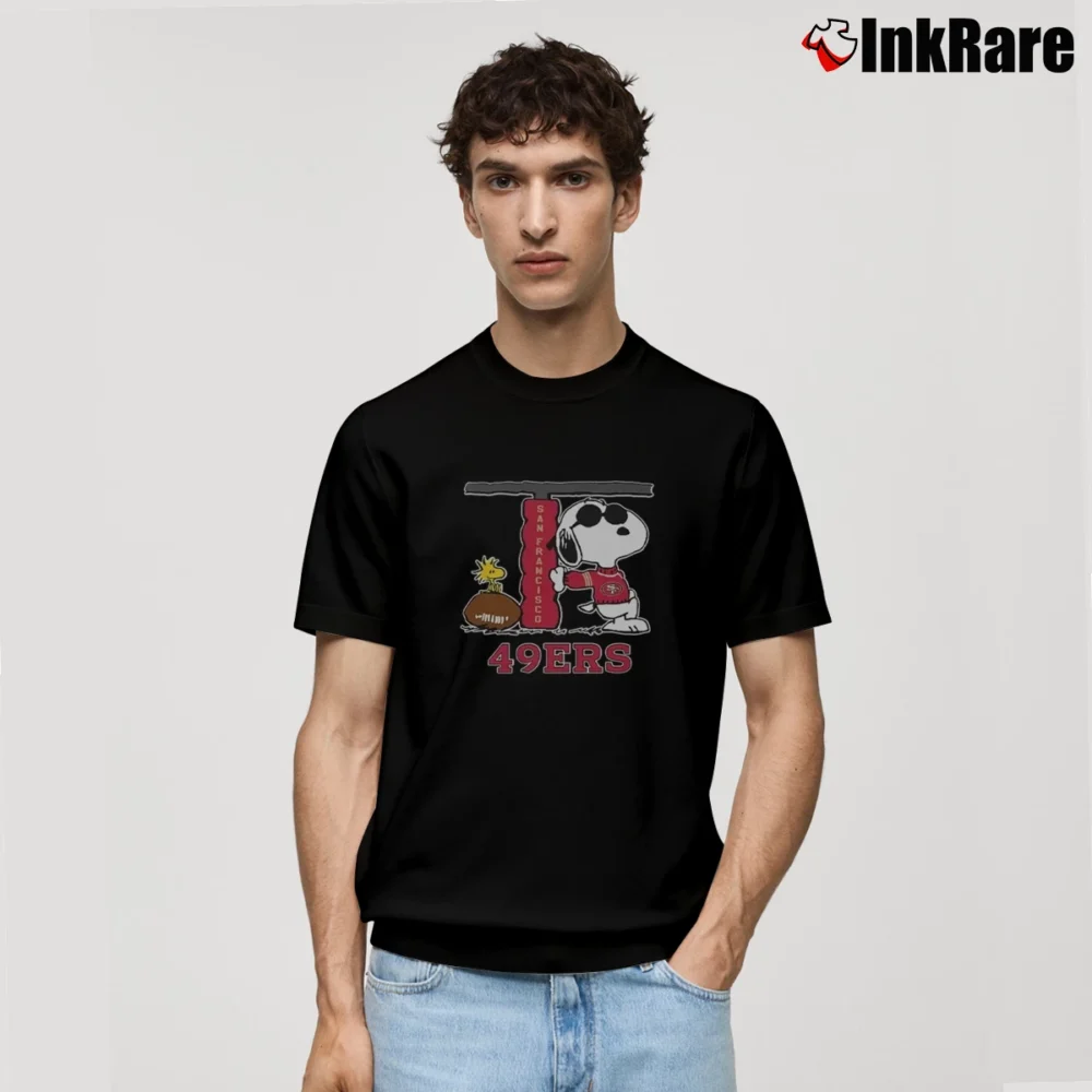 Men’s Snoopy Joe Cool And Woodstock The San Francisco 49ers Classic T-Shirt in black | Soft, Breathable Everyday Wear