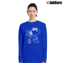 Women’s Snoopy Joe Cool Black Long-Sleeve Top in royal blue | Sleek, Versatile, All-Season