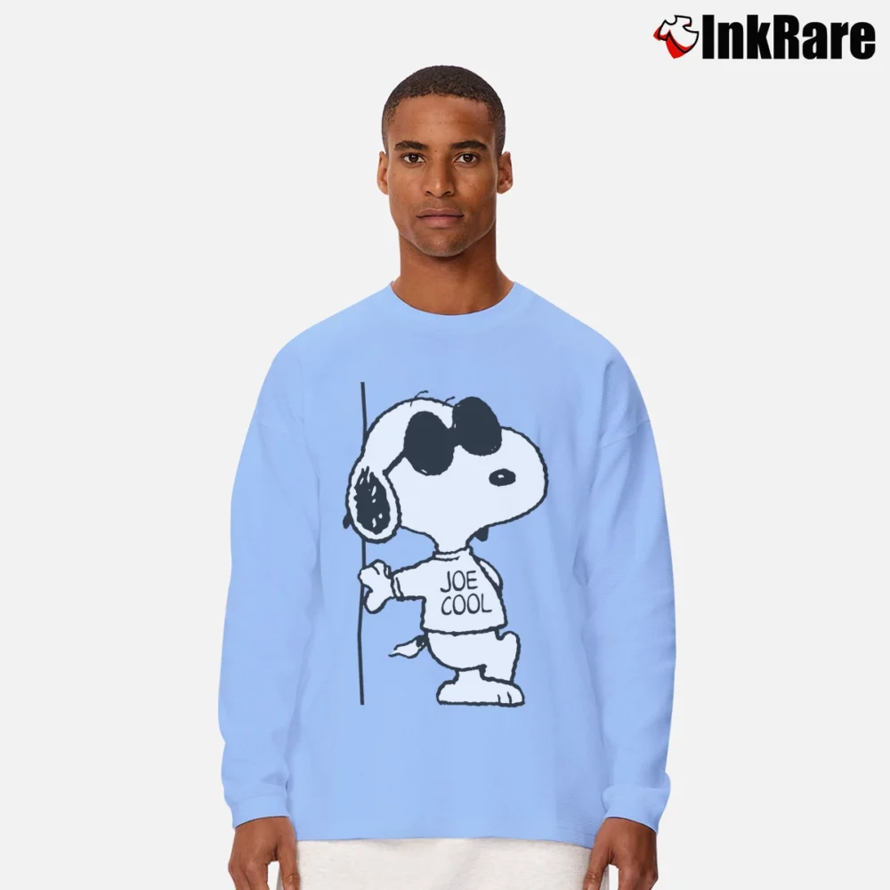Men’s Snoopy Joe Cool Classic Long-Sleeve Shirt in light blue | Sleek, Lightweight, Year-Round Wear