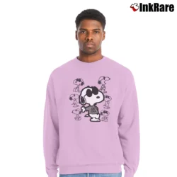 Men’s Snoopy Joe Cool Classic Crewneck Sweatshirt in light pink | Cozy Fabric, Clean Style