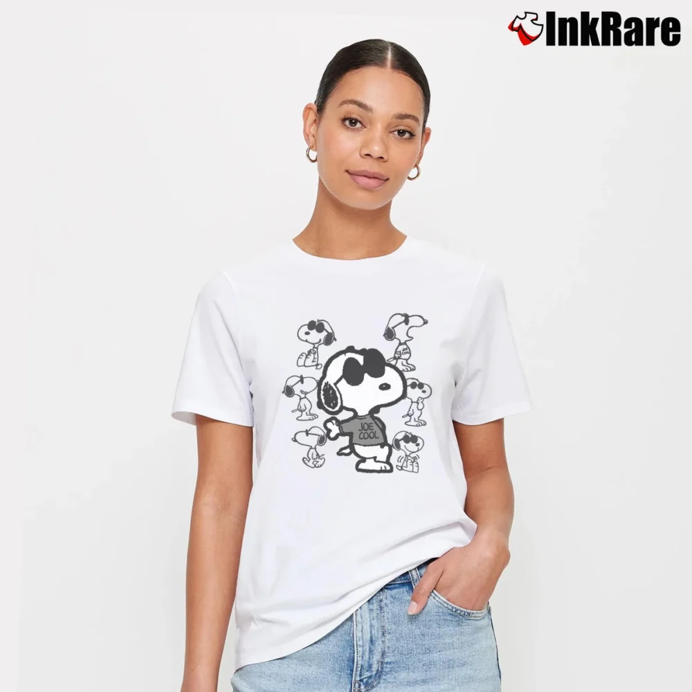 Women’s Snoopy Joe Cool Classic Signature T-Shirt in white | Soft, Flattering Fit
