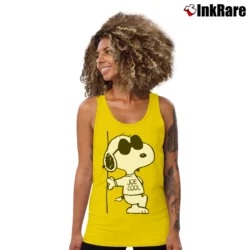 Women’s Snoopy Joe Cool Classic Tank Top in yellow | Lightweight, Movement-Friendly