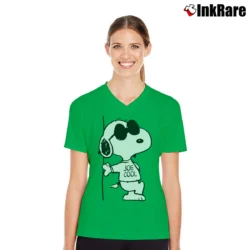 Women’s Snoopy Joe Cool Classic V-Neck Tee in irish green | Chic Neckline, Soft Texture