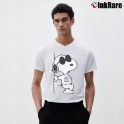 Men’s Snoopy Joe Cool Classic V-Neck Tee in white | Sharp, Breathable, Everyday Staple