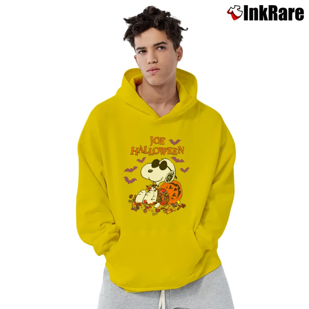 Men’s Snoopy Joe Cool Halloween Peanuts Costume Pullover Hoodie in yellow | Cozy, Durable, Modern Fit
