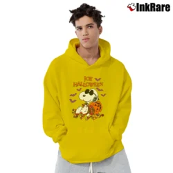 Men’s Snoopy Joe Cool Halloween Peanuts Costume Pullover Hoodie in yellow | Cozy, Durable, Modern Fit