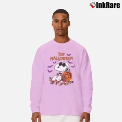 Men’s Snoopy Joe Cool Halloween Peanuts Costume Long-Sleeve Shirt in light pink | Sleek, Lightweight, Year-Round Wear