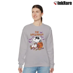 Women’s Snoopy Joe Cool Halloween Peanuts Costume Relaxed Sweatshirt in sport grey | Soft, Laid-Back Vibe