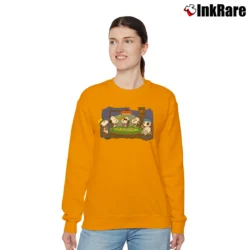 Women’s Snoopy Joe Cool Poker Peanuts Relaxed Sweatshirt in orange | Soft, Laid-Back Vibe