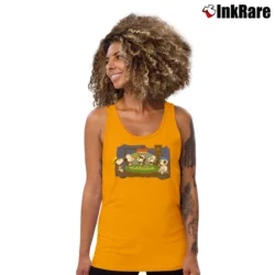 Women’s Snoopy Joe Cool Poker Peanuts Tank Top in orange | Lightweight, Movement-Friendly