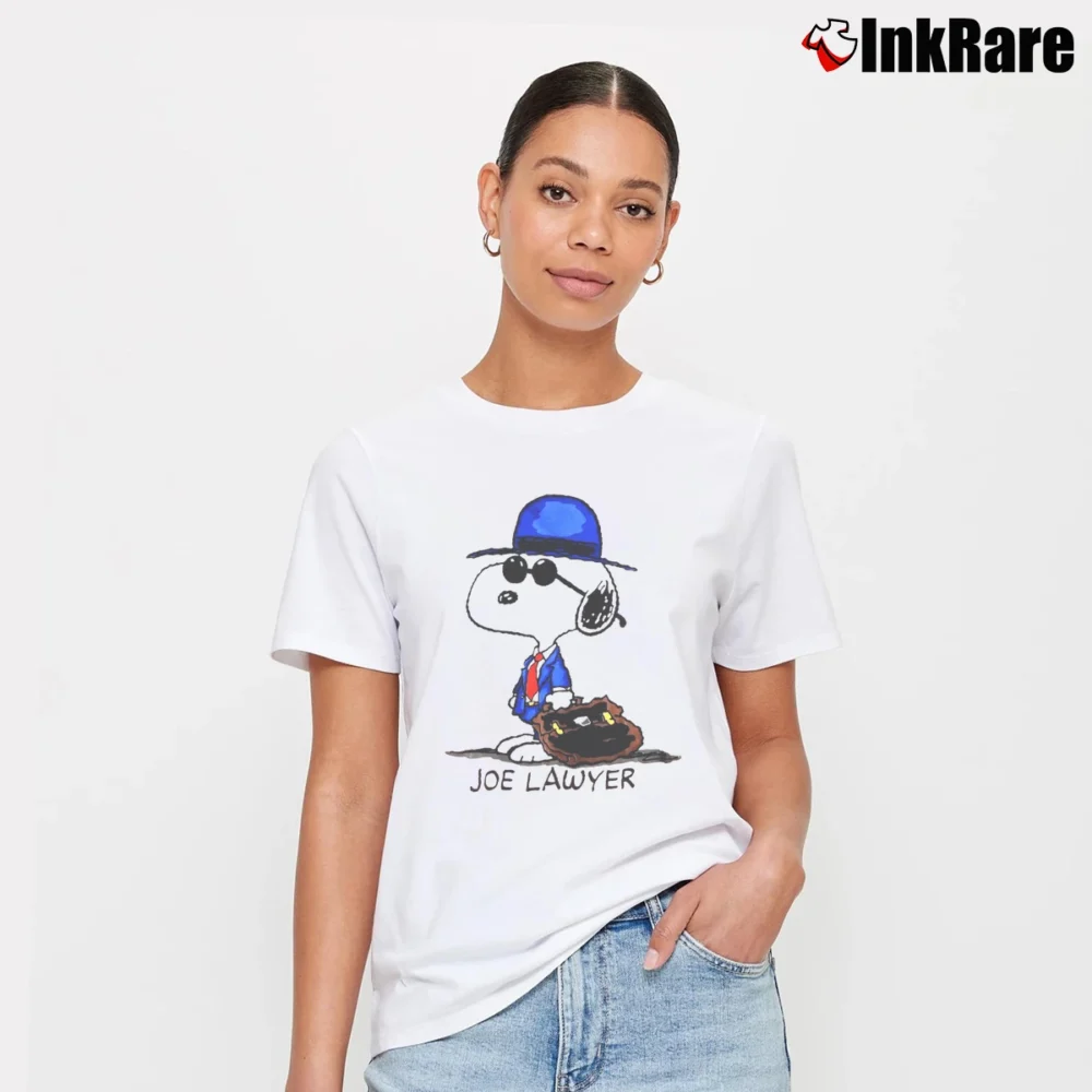 Women’s Snoopy Joe Lawyer Peanuts Attorney Classic Signature T-Shirt in white | Soft, Flattering Fit