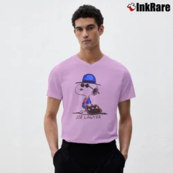 Men’s Snoopy Joe Lawyer Peanuts Attorney Classic V-Neck Tee in light pink | Sharp, Breathable, Everyday Staple