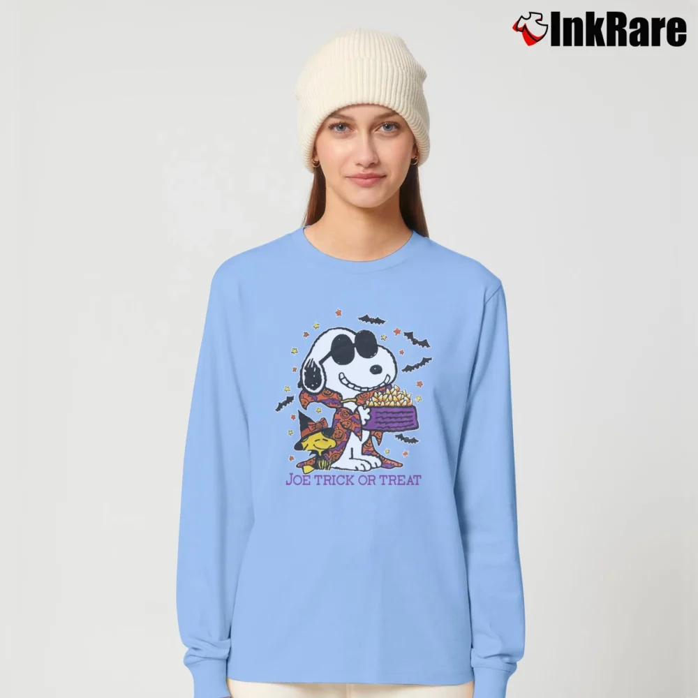 Women’s Snoopy Joe Trick Or Treat Peanuts Long-Sleeve Top in light blue | Sleek, Versatile, All-Season