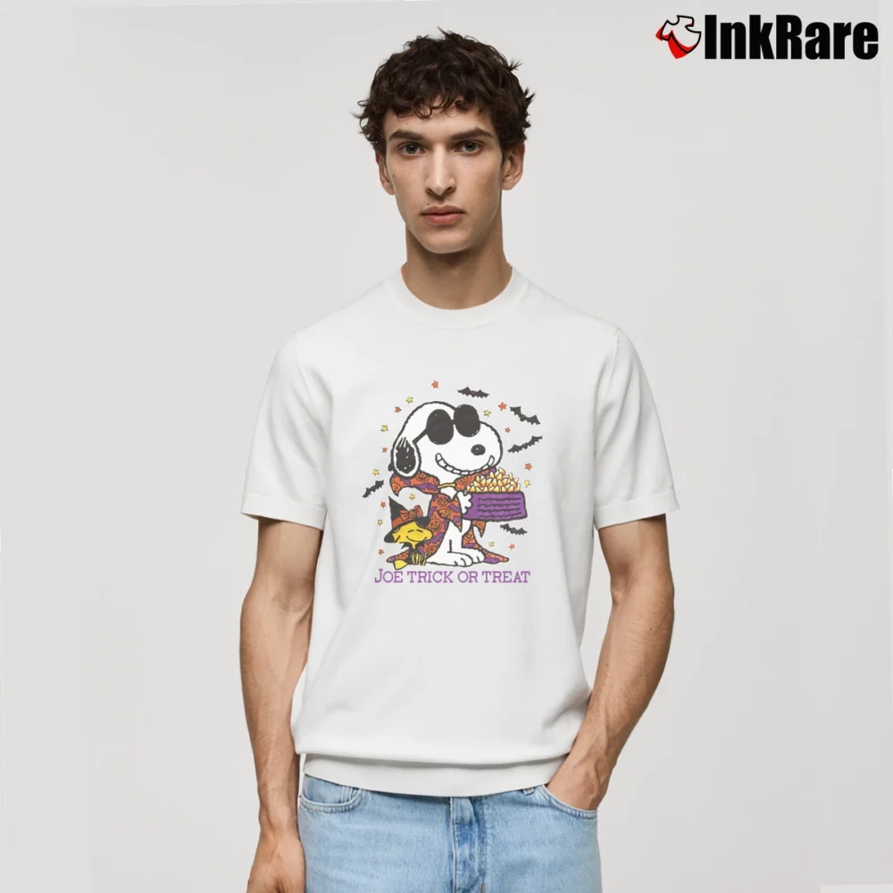 Men’s Snoopy Joe Trick Or Treat Peanuts Classic T-Shirt in white | Soft, Breathable Everyday Wear