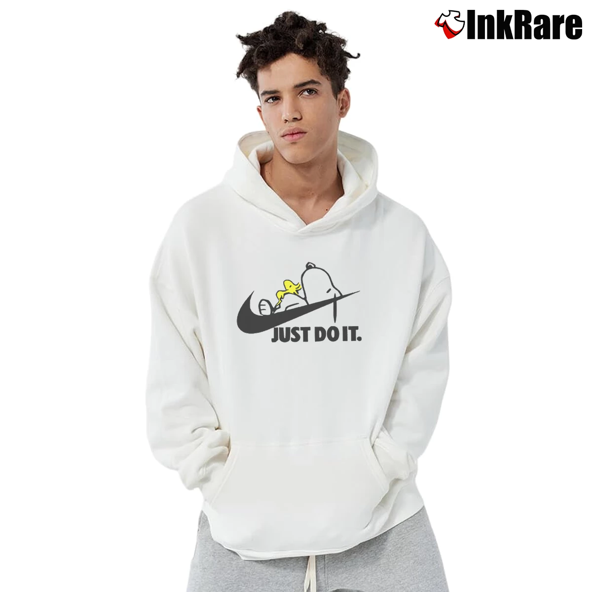 Snoopy Just Do It Later Men’s Pullover Hoodie in white – Ultimate Warmth Men’s Snoopy Just Do It Later Pullover Hoodie in white | Cozy, Durable, Modern Fit