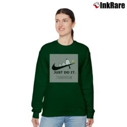 Women’s Snoopy Just Do It Tomorrow Relaxed Sweatshirt in forest green | Soft, Laid-Back Vibe