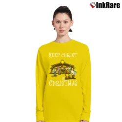 Women’s Snoopy Keep Christ In Christmas Long-Sleeve Top in yellow | Sleek, Versatile, All-Season