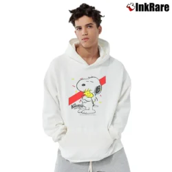 Men’s Snoopy Knotts Berry Farm Peanuts Pullover Hoodie in white | Cozy, Durable, Modern Fit