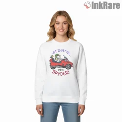 Snoopy Life Is Better On A Spyder Shirt on graphic shirt for women graphic tee