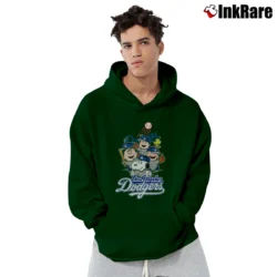 Men’s Snoopy Los Angeles Dodgers Baseball MLB Champions Pullover Hoodie in forest green | Cozy, Durable, Modern Fit