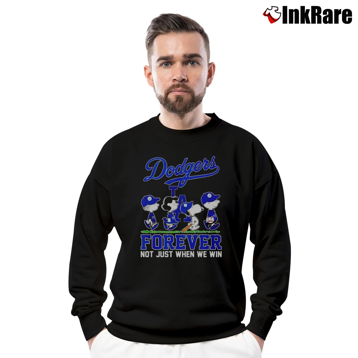 snoopy los angeles dodgers forever not just when we win Men’s Crewneck Sweatshirt in black – Soft & Durable Men’s snoopy los angeles dodgers forever not just when we win Crewneck Sweatshirt in black | Cozy Fabric, Clean Style
