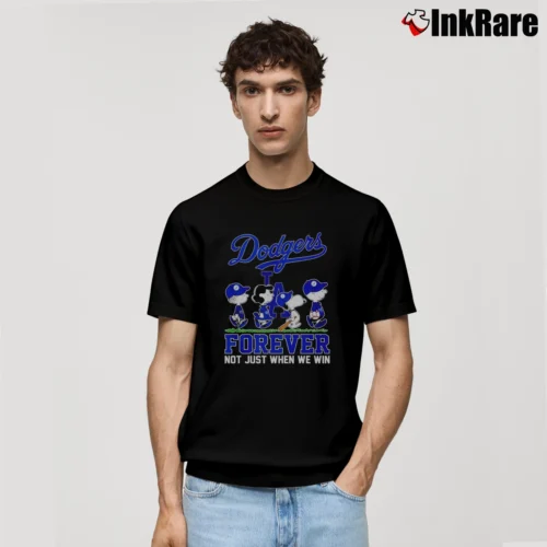 snoopy los angeles dodgers forever not just when we win Men’s Classic Tee in black – Premium Comfort Men’s snoopy los angeles dodgers forever not just when we win Classic T-Shirt in black | Soft, Breathable Everyday Wear