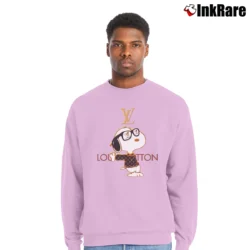 Men’s Snoopy Louis Vuitton Cool Joe Crewneck Sweatshirt in light pink | Cozy Fabric, Clean Style