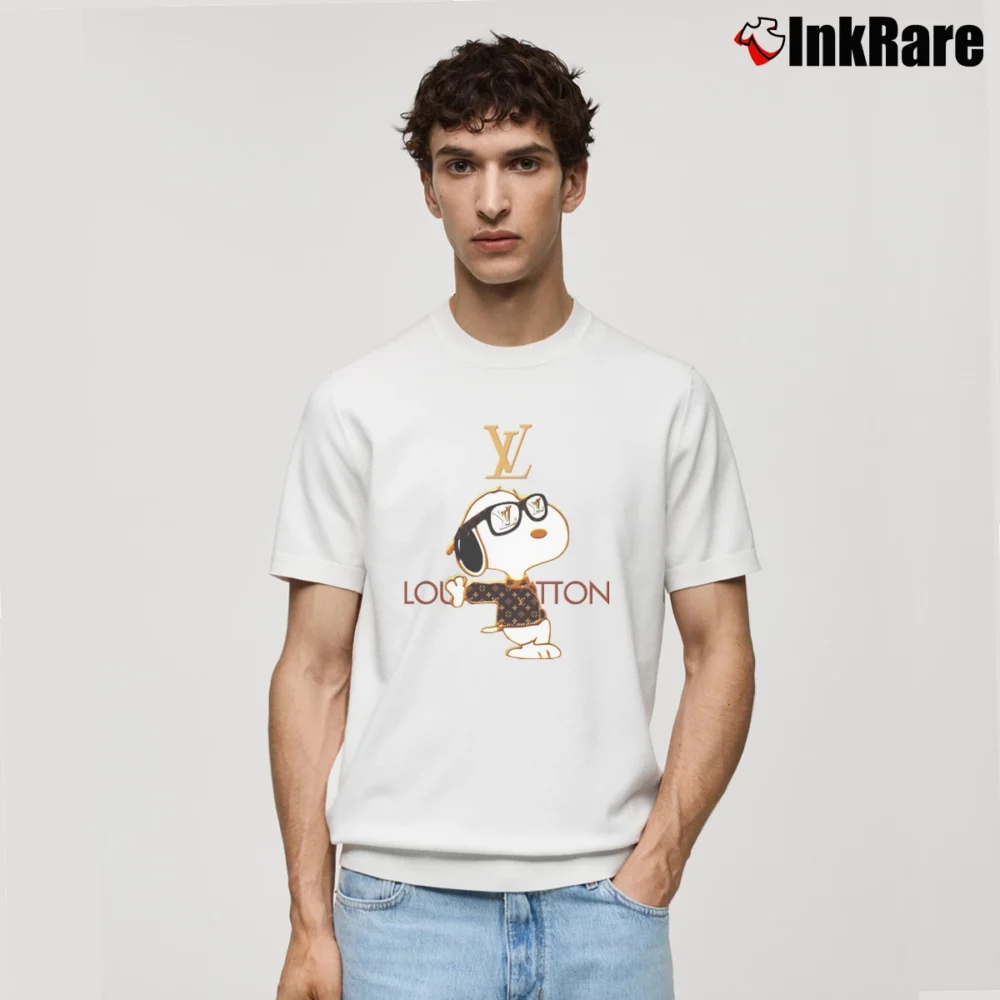 Men’s Snoopy Louis Vuitton Cool Joe Classic T-Shirt in white | Soft, Breathable Everyday Wear