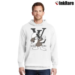 Men’s Snoopy Louis Vuitton Dabbing Pullover Hoodie in white | Cozy, Durable, Modern Fit