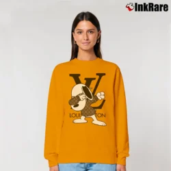 Women’s Snoopy Louis Vuitton Dabbing Relaxed Sweatshirt in orange | Soft, Laid-Back Vibe