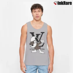 Men’s Snoopy Louis Vuitton Dabbing Tank Top in sport grey | Breathable, Active-Friendly Design