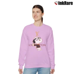 Women’s Snoopy Louis Vuitton Joe Cool Classic Relaxed Sweatshirt in light pink | Soft, Laid-Back Vibe