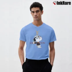 Men’s Snoopy Louis Vuitton Joe Cool Classic V-Neck Tee in light blue | Sharp, Breathable, Everyday Staple