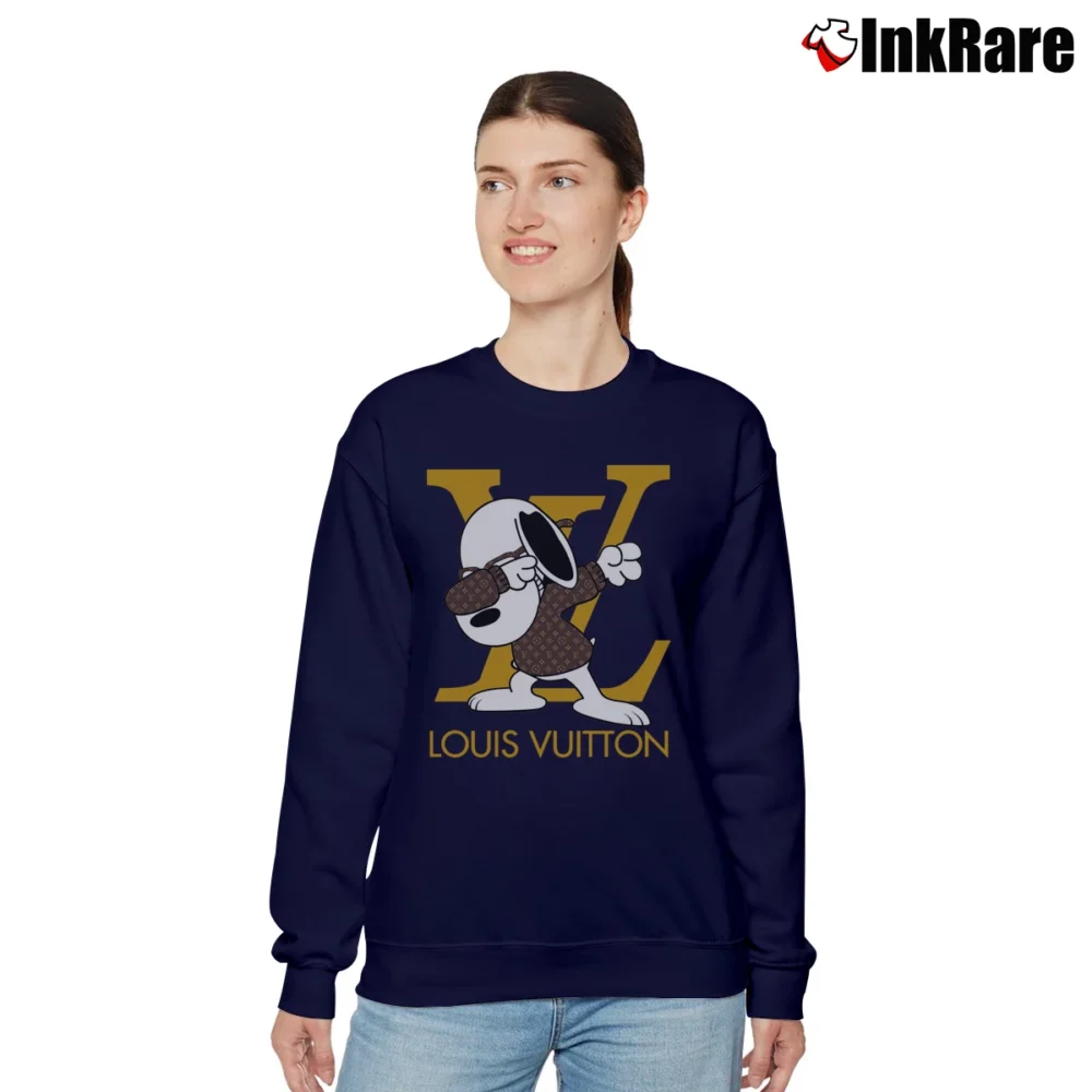 Women’s Snoopy Louis Vuitton Relaxed Sweatshirt in navy | Soft, Laid-Back Vibe